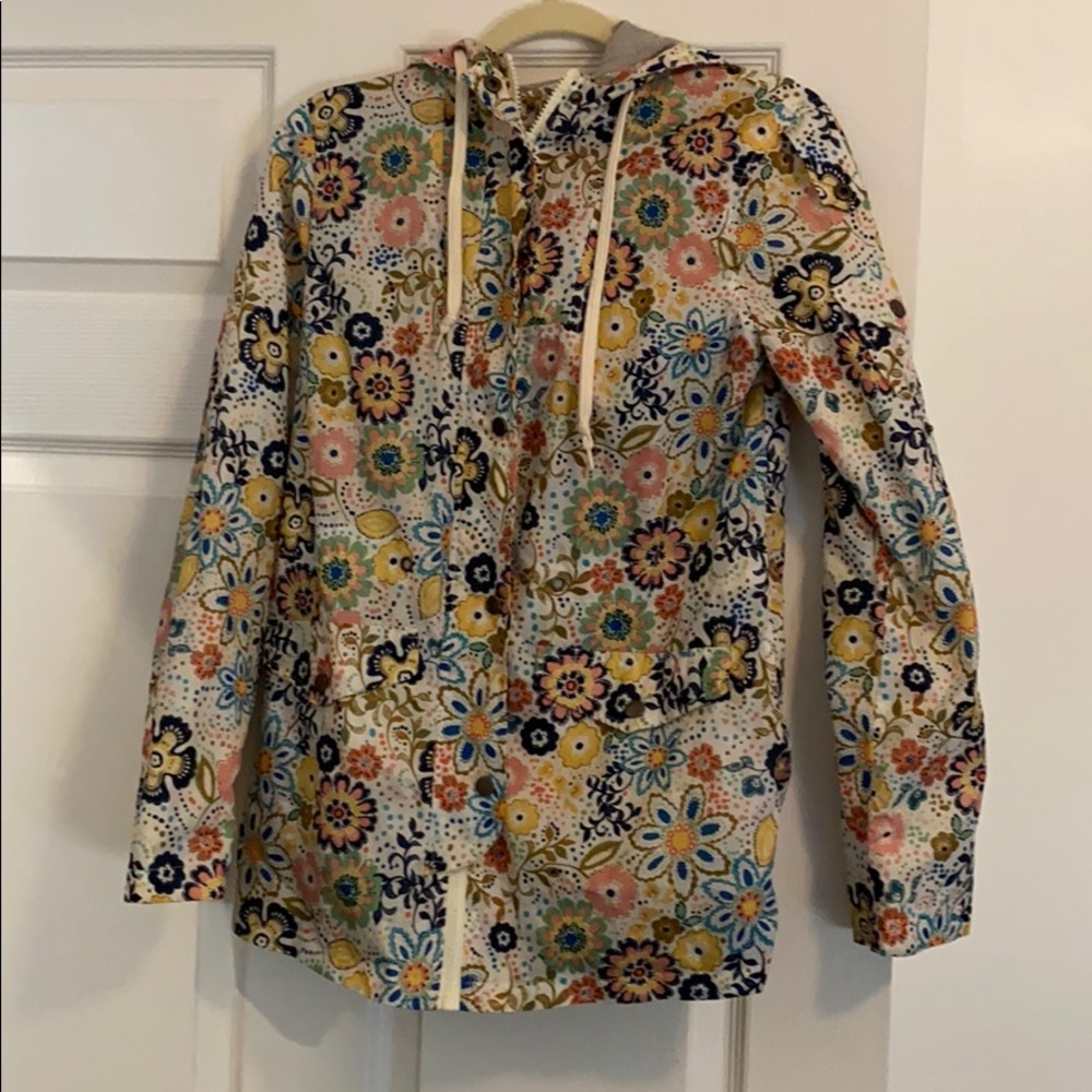 Floral Hooded Raincoat